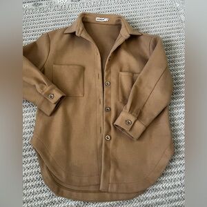 Brown Women's shacket type jacket